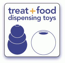 treat + food dispensing toys